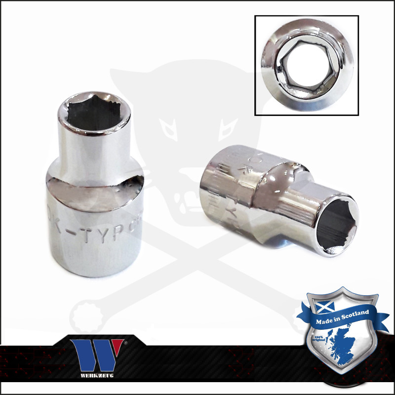 Lok-Typ Dugókulcs - crowafej 3/8" 8 mm 6 lap alacsony - Welzh