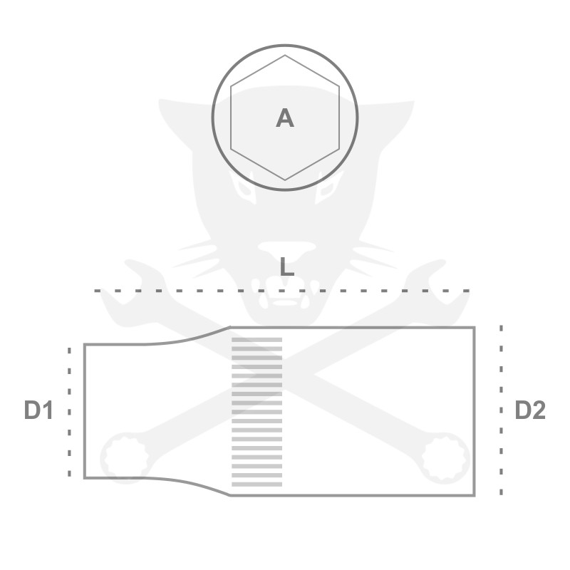 Dugókulcs - crowafej 1/4" 6 lap normál 14 mm Genius