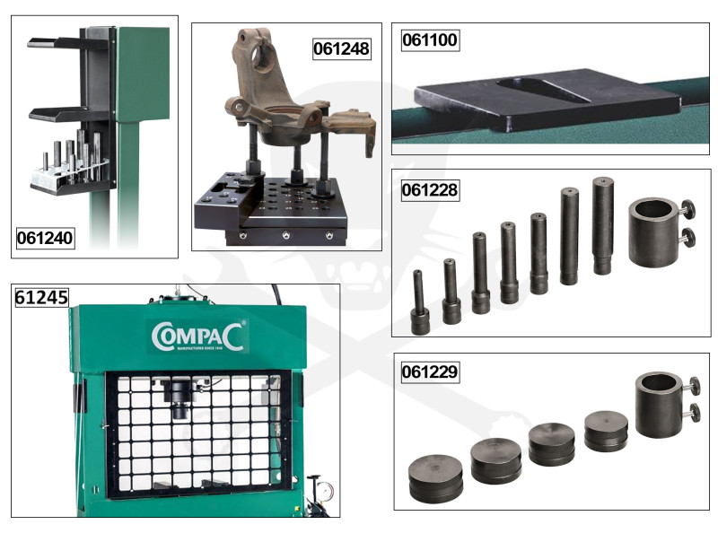 Préshez kiegészítő tartozék készlet - COMPAC 60/70 Ton kivitelhez