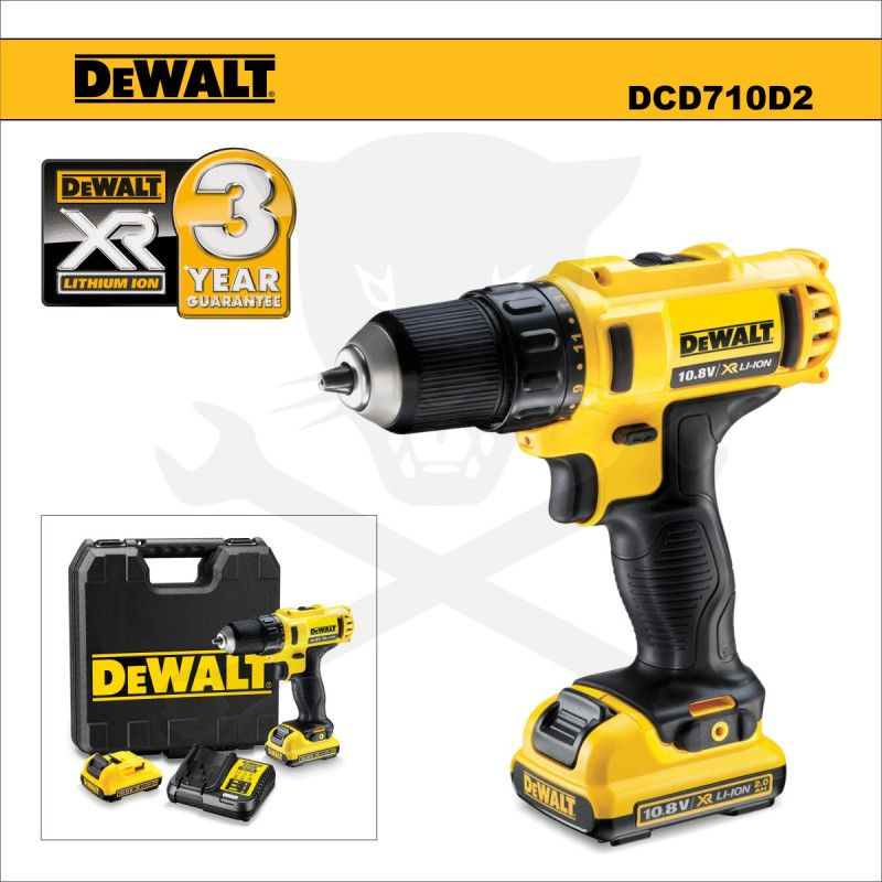 Fúró-csavarozó, akkus 10.8V 24Nm 2db 2.0Ah Li-ion DeWalt NEM RENDELH