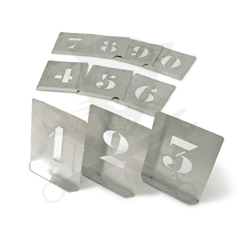 Tábla acél sablon készlet 0-9-ig 70 mm - Kennedy