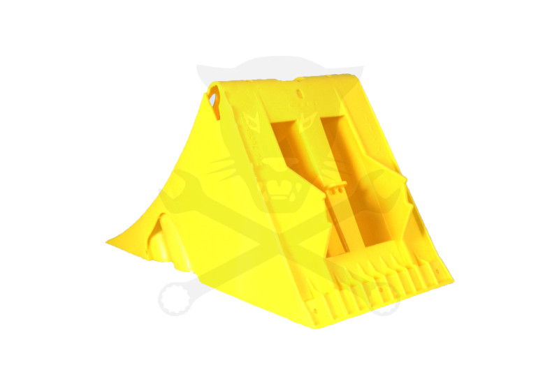Kerék ék - támasztó ék - TEHER extra erős műanyag sárga 465x195x225mm