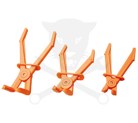 Tömlőszorító fogó készletben 90°-os - 3 db-os