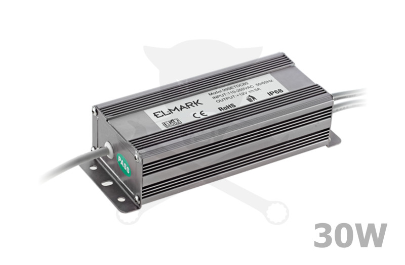Tápegység LED szalaghoz, kültéri 12V - 030W - ELMARK
