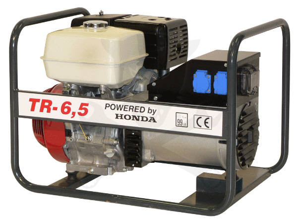 Áramfejlesztő HONDA motorral - három fázisú 400V/230V - 7 kVA/4,5 kVA