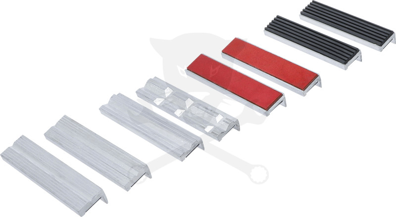 Satuhoz lágy-pofa 125 mm-es betét készlet 8 db-os - mágneses kivitel -BGS