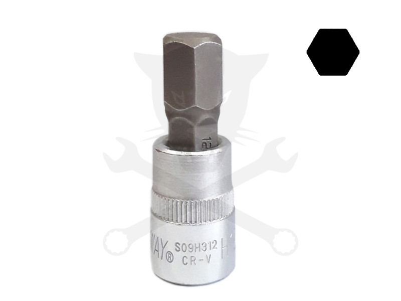 Rátűzőkulcs - crowa+bit 3/8" imbusz 12 mm