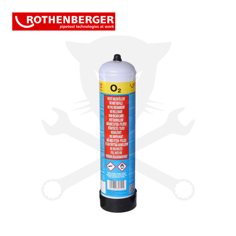 Forrasztó OXIGÉN EU nagynyomású gázpalack 950 ml - Rothenberger