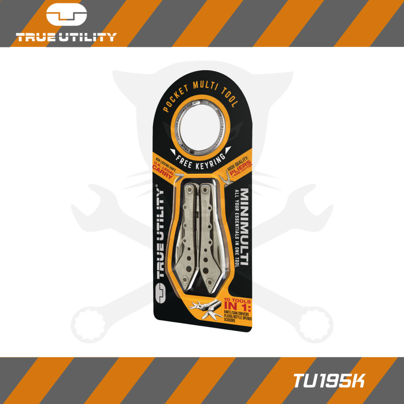 Multifunkciós szerszám, MINIMULTI 10in1 - Fekete-Ezüst - True