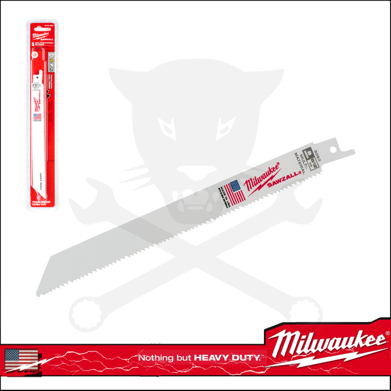 Fűrészlap kardfűrészhez, univerz. 200 mm 12 TPI BiM-Co 5 db-os készlet