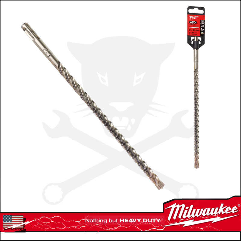 Kőzetfúró 10 x 265 mm - négyélű SDS-Plus - MX4 Milwaukee
