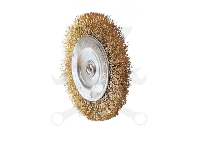 Drótkorong csapos körkefe 75 mm-es acél szálak réz bevonat 75x6mm