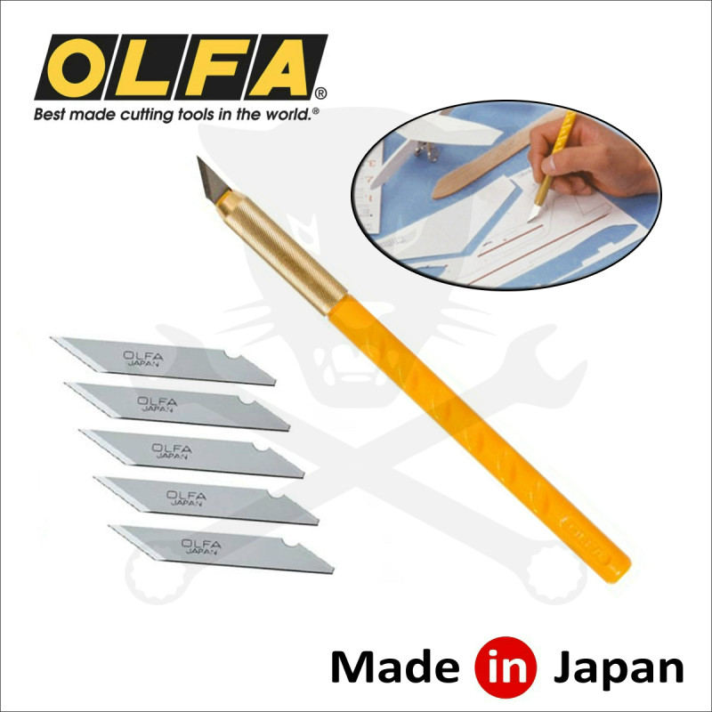 Vágókés OLFA dekor és művészkés 6 mm 5 db pengével (AK-1/5B)