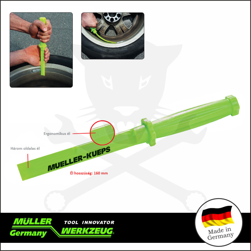 Kaparó műanyag centírsúlyhoz 2:1-ben első él + oldalsó él - MÜLLER