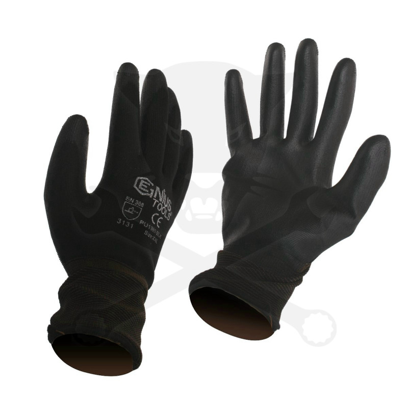 Kesztyű - szerelőkesztyű - Genius fekete XL-es 10-es