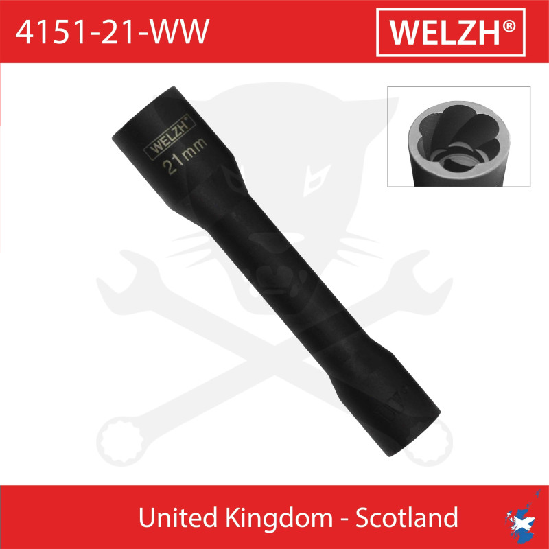 Csavarkiszedő és kerékőr leszedő kulcs 1/2" hosszú 21 mm