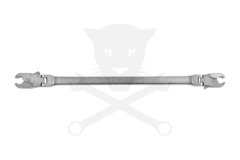 Fékcsőkulcs racsnis, kétoldali csuklós, extra hosszú 10 x 11 mm -Laser