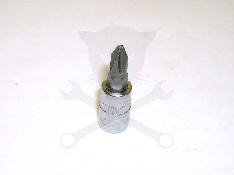 Rátűzőkulcs - crowa+bit 1/4" kereszt PH2