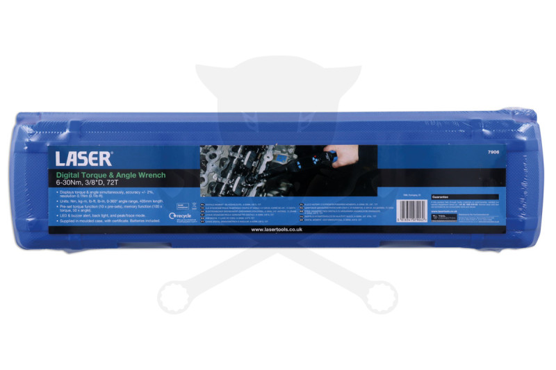 Nyomatékkulcs, digitális 006-30 Nm 3/8" Laser
