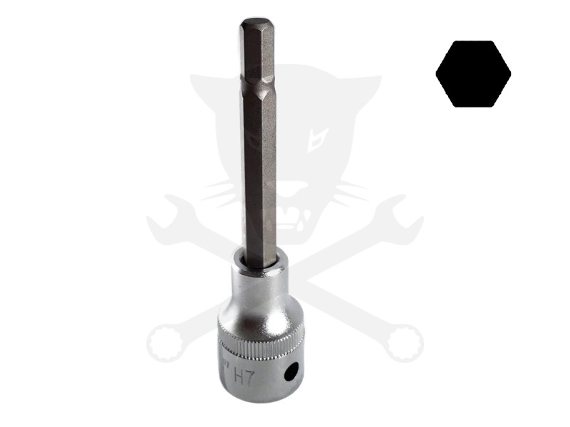 Rátűzőkulcs - crowa+bit 1/2" imbusz 7 mm, hosszú