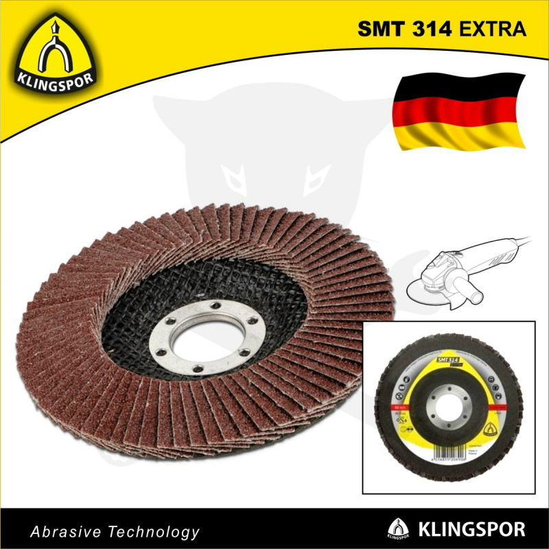 Csiszolótányér, lamellás 125 mm P80 - acél és színesfém - Klingspor