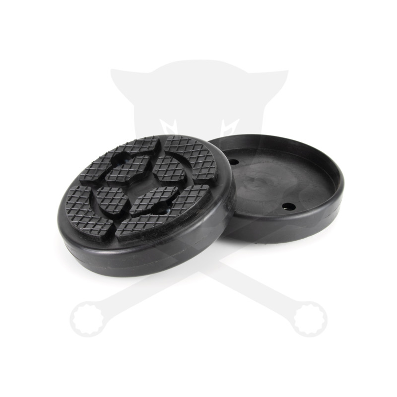 Gumipogácsa csápos emelőhöz 115/107 mm-es félperemes-íves+ 2 furat