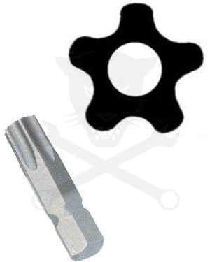 Bit ötágú torx T-20 30 mm lyukas Genius