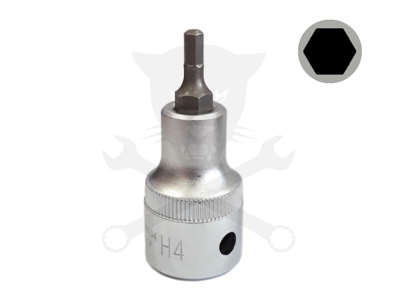 Rátűzőkulcs - crowa+bit 1/2" imbusz 4 mm