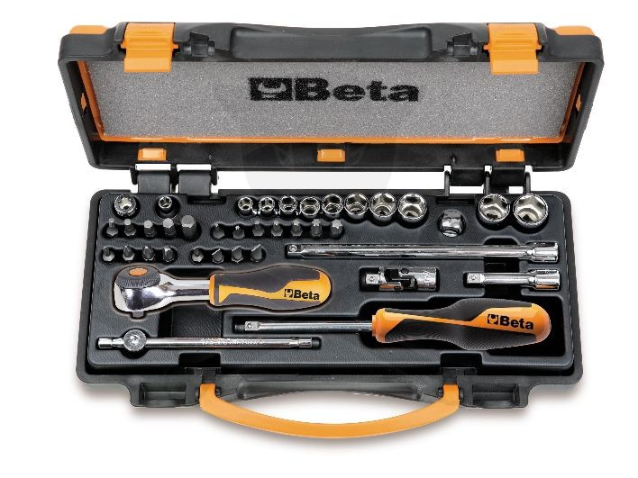 Dugókulcs készlet 1/4" 6 lap 5-14 mm 39 db-os Beta