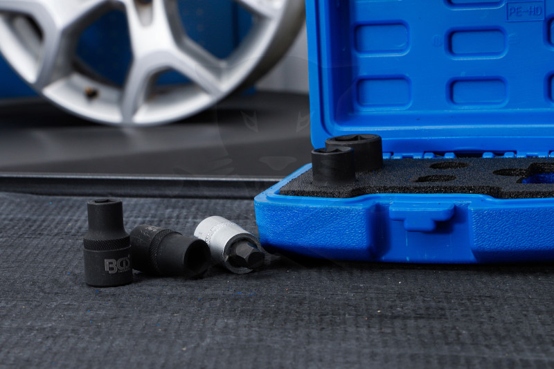 Fékjavító dugókulcs készlet 5 lapú - ötszögű 1/2" 5 db-os BGS