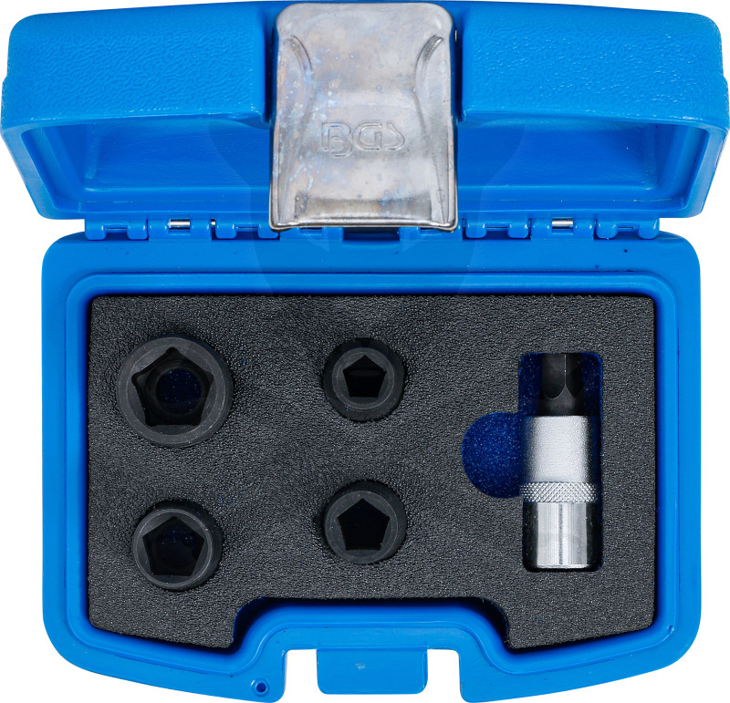 Fékjavító dugókulcs készlet 5 lapú - ötszögű 1/2" 5 db-os BGS