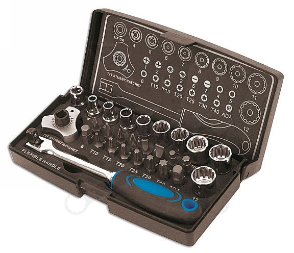 Dugókulcs készlet Gear Lock - Alldrive 1/4" 28 db-os készlet - Laser -TS20