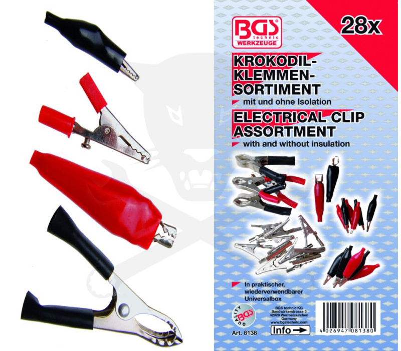 Csipesz készlet krokodil 28 részes