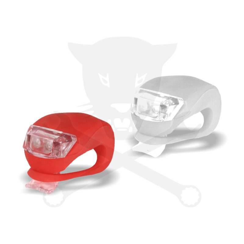 Ledes kerékpár lámpa, szilikon - párban