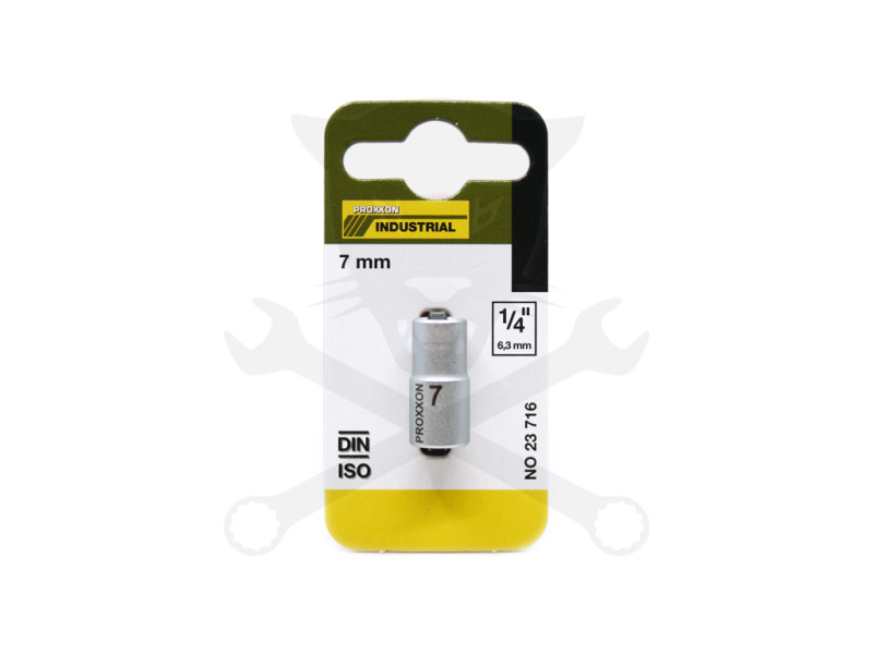 Dugókulcs - crowafej 1/4" 6 lap normál 7 mm Proxxon