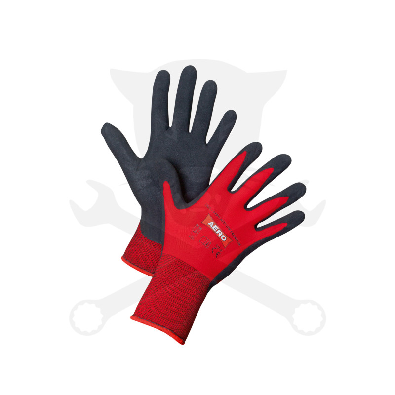 Kesztyű NitroCom 1931 premium piros AERO nitril 08-as M-es M/7