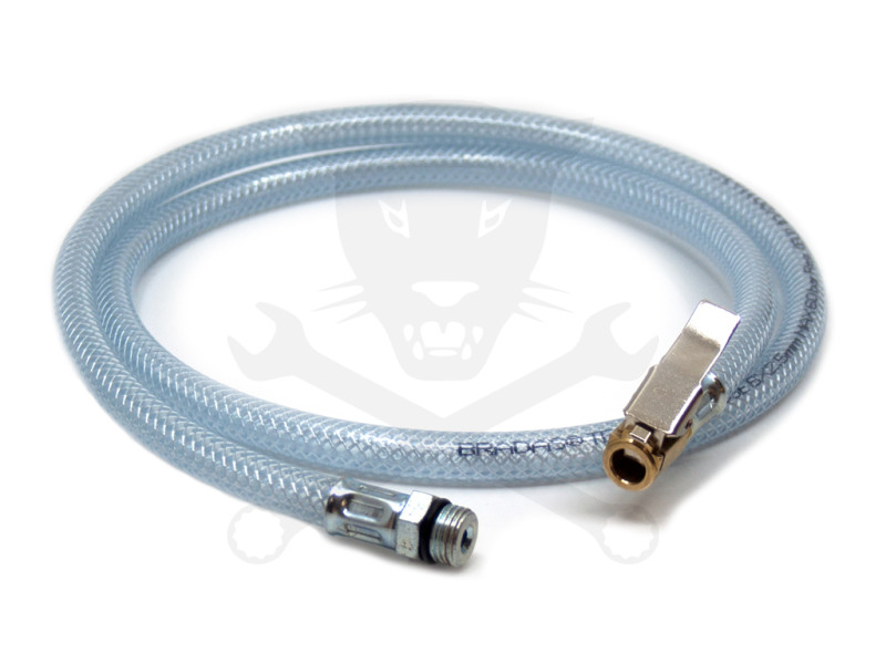 Gumiabroncs kerékfúvató-hoz gumitömlő+szelep 1 m Tx 6x2.5 - 15 bar