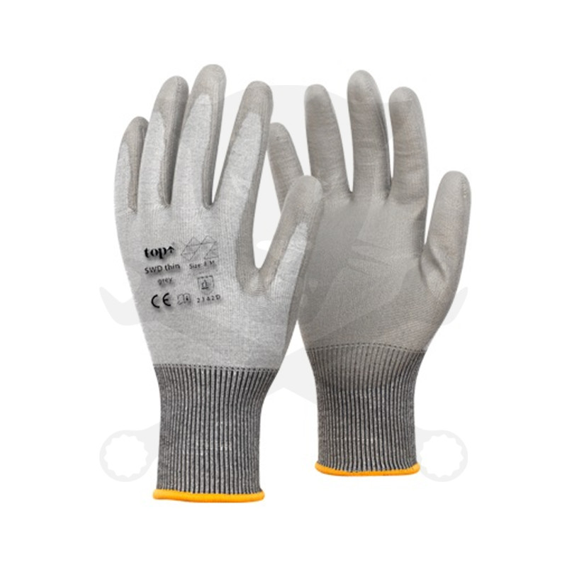 Kesztyű - vágásbiztos - PU mártott szuper vékony szürke 11/XXL