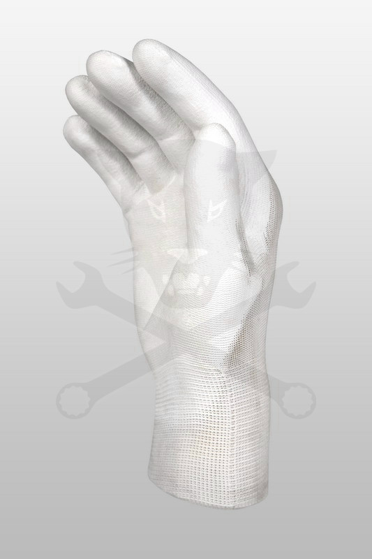 Kesztyű Buck fehér poliuretán tenyér 06-os XS-es