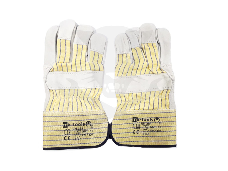 Kesztyű hasított marhabőr 11-es XXL Sárga-Kék EN4143 -