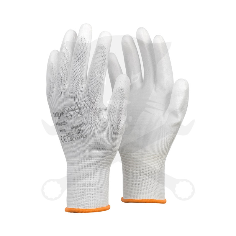 Kesztyű - szerelőkesztyű - fehér XXL-es 11-es