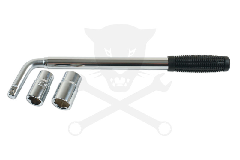 Kerékanya kulcs teleszkópos 350-550 mm 17x19 mm és 21x23 mm - Laser