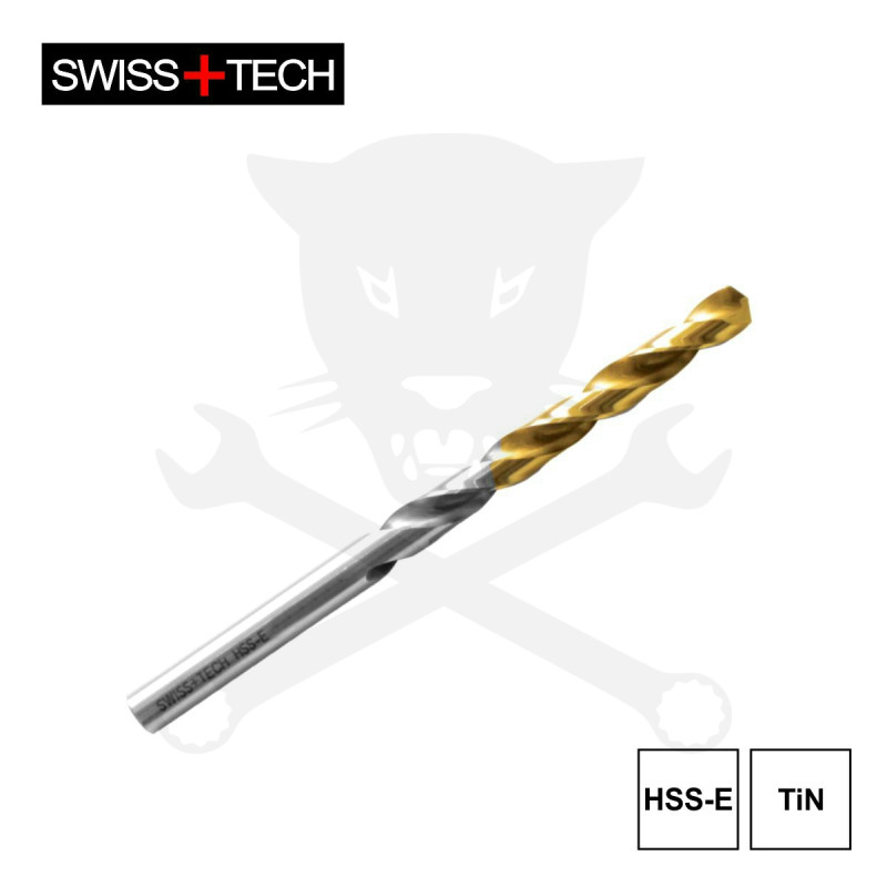 Csigafúró 8,5 mm HSS-E TiN DIN338 ipari - SwissT (SWT-125-1785A)
