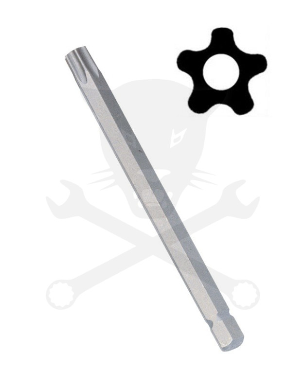 Bit ötágú torx T-08 88 mm lyukas Genius