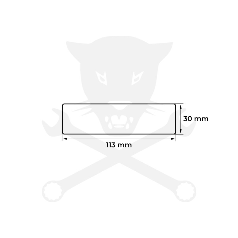 Gumipogácsa krokodil emelőhöz fekete 113 mm x 30 mm - Tömör
