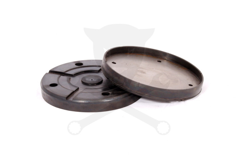 Gumipogácsa csápos emelőhöz 154/150 mm-es fémhátlapú-félperemes