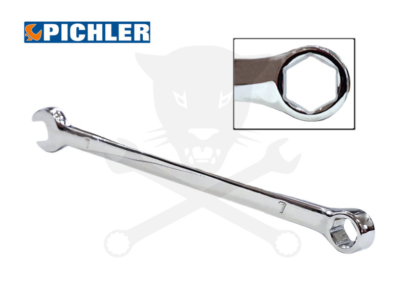 Csillag-villáskulcs - HATLAPÚ - 7 mm x 135 mm - 15 fokos