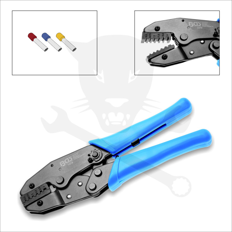 Fogó, saruzó - racsnis - érvéghüvelyre DIN 0.5-4.0 mm2