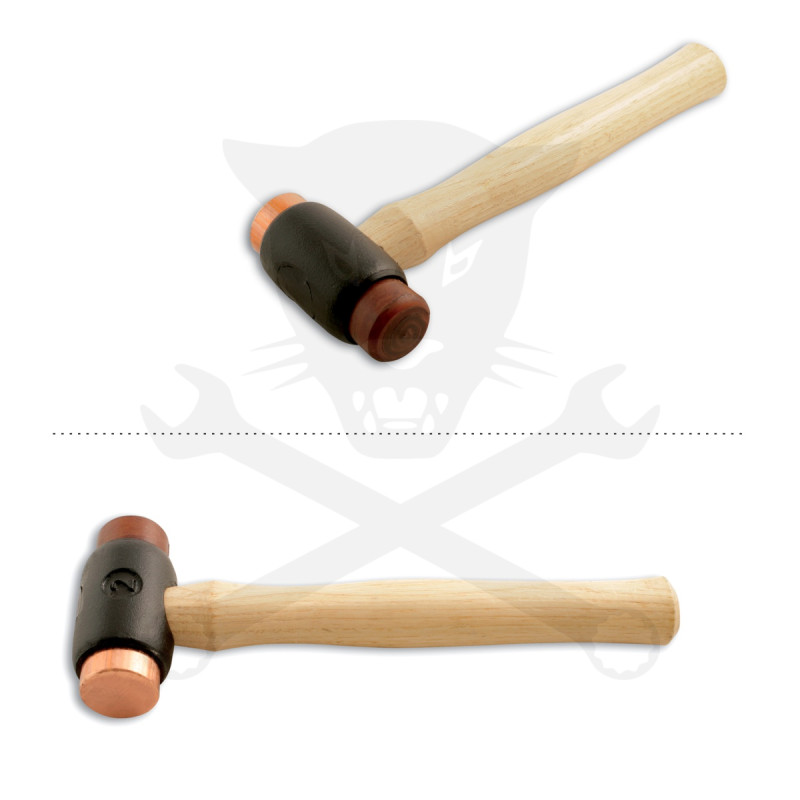 Kalapács - réz és - bőr fejjel kialakítva, puha anyagokhoz - Laser