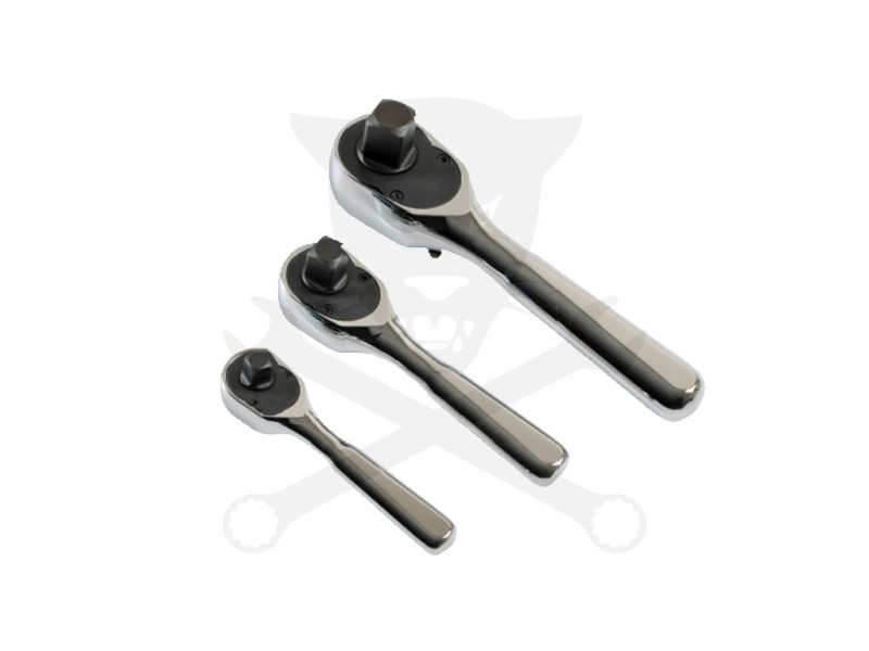 Racsnis hajtószár - marok - 3 db-os készlet108 fogú 1/4"-3/8"-1/2" -AT18